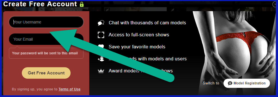 how open stripchat account