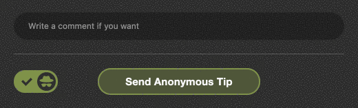 stripchat anonymous tipping message