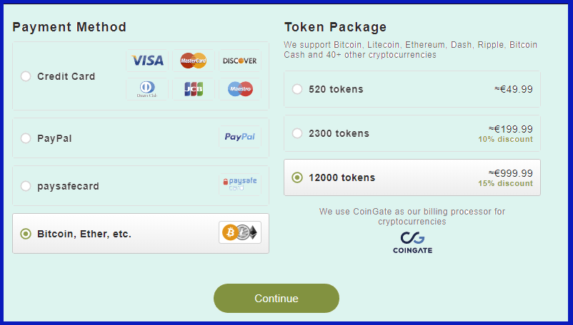 Stripchat buy tokens