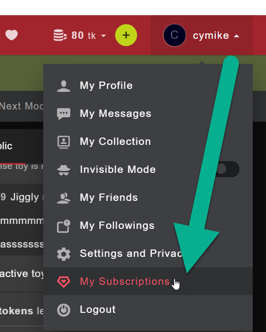 stripchat subscription
