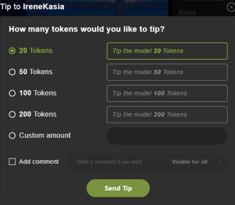 stripchat how to tip models