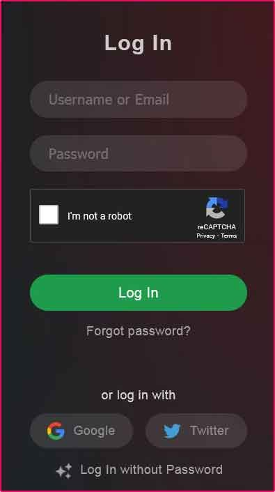 StripChat How to log in