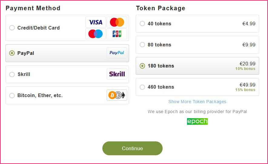 StripChat Payment Methods