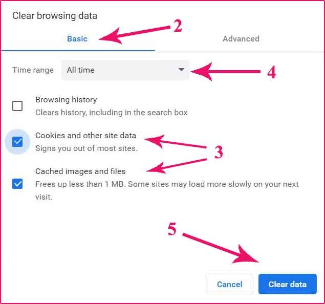 StripChat clear browsing data